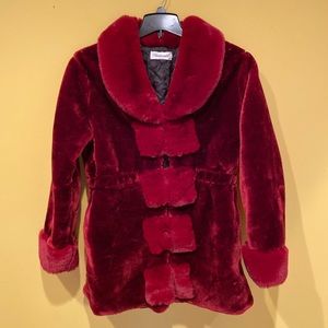 Red Faux Fur Jacket